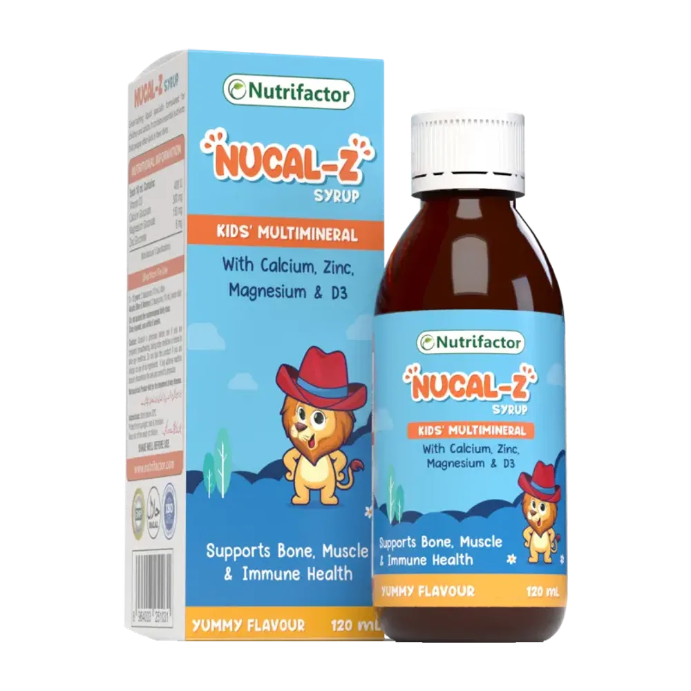Nucal-Z shurup (calcium,zinc,magnesium,D3) 120 ml