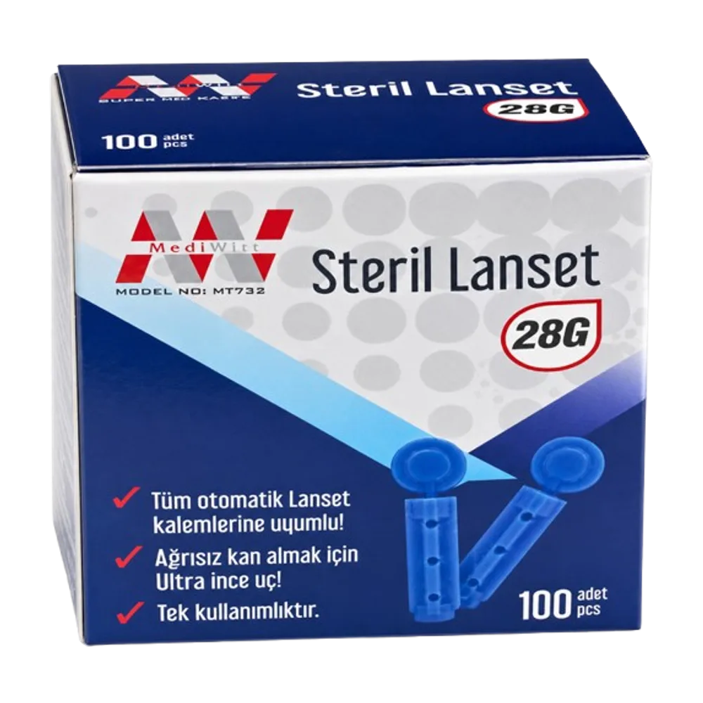 Gjilpëra sterile – LANCETS CONTOUR 28G A100