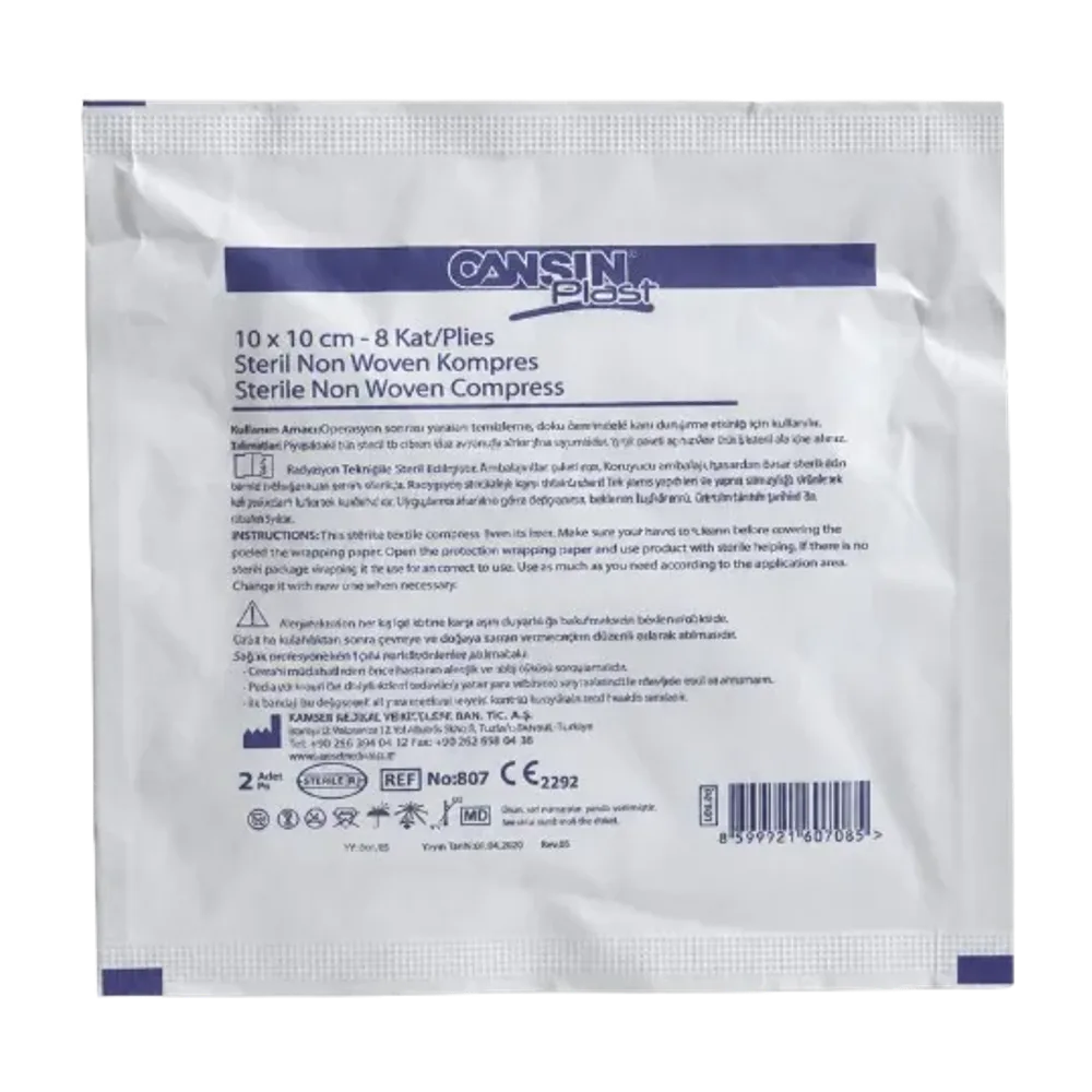 Gaz komprese sterile 10X10 / 8plies A2