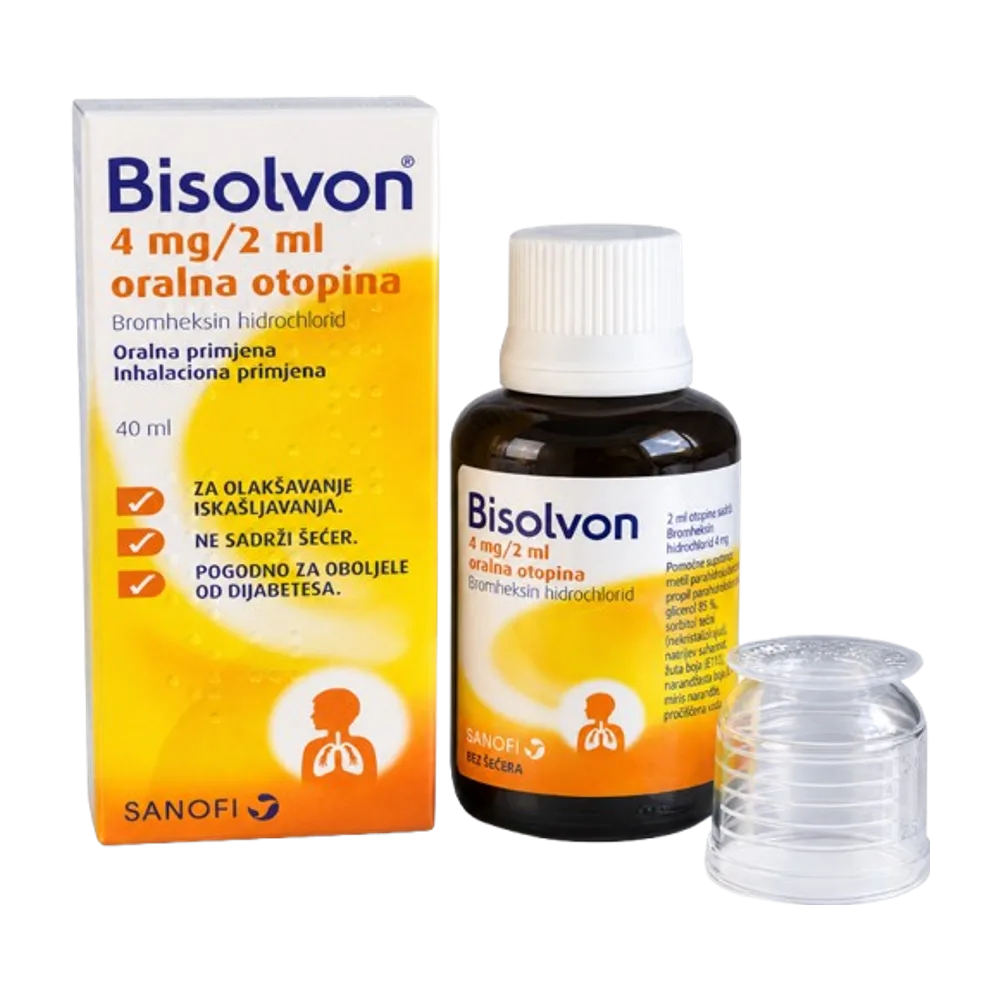 Bisolvon sol 4 mg/2 ml (2 mg/1 ml) 40 ml