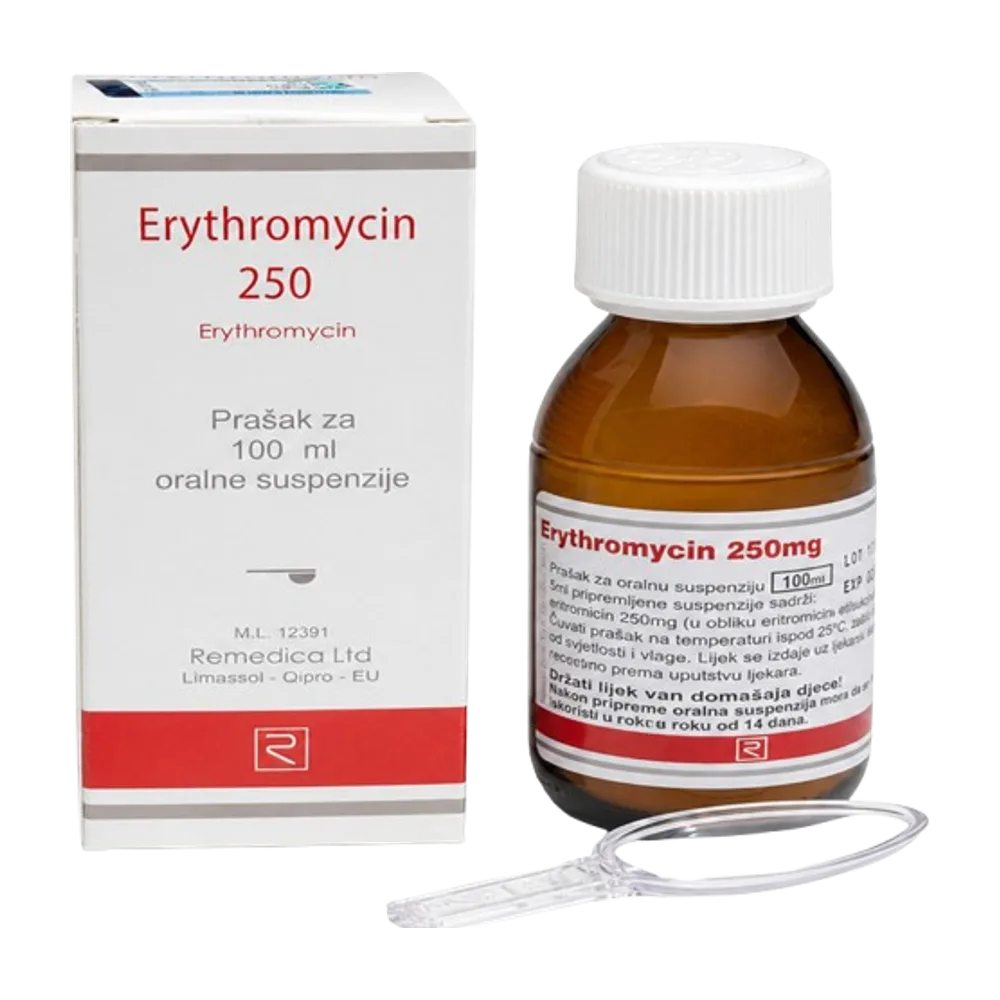 Erythromycin suspenzion 250 mg/5 ml 100 ml