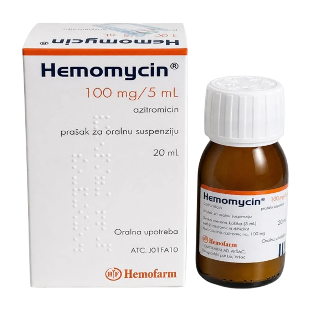 Hemomycin azitromicin 100 mg/5 ml syrup 20 ml