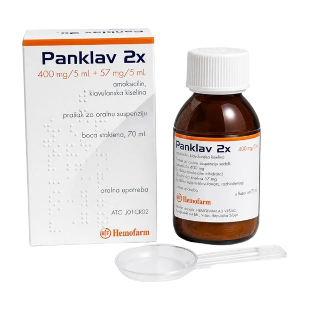 Panklav 2x 400 mg/5 ml+57 mg/5 ml syrup 70 ml