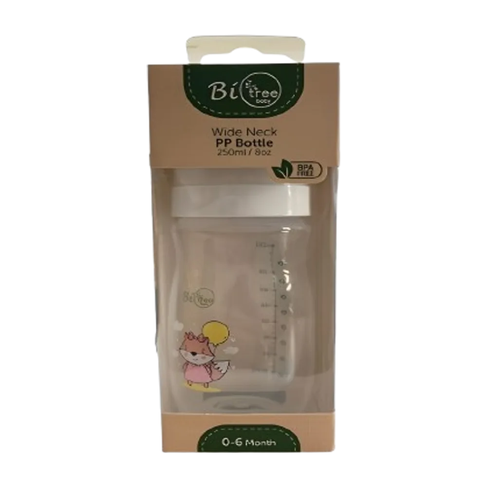 Wide Neck PP Bottle 250 ml 0-6 Months (Bio Tree)