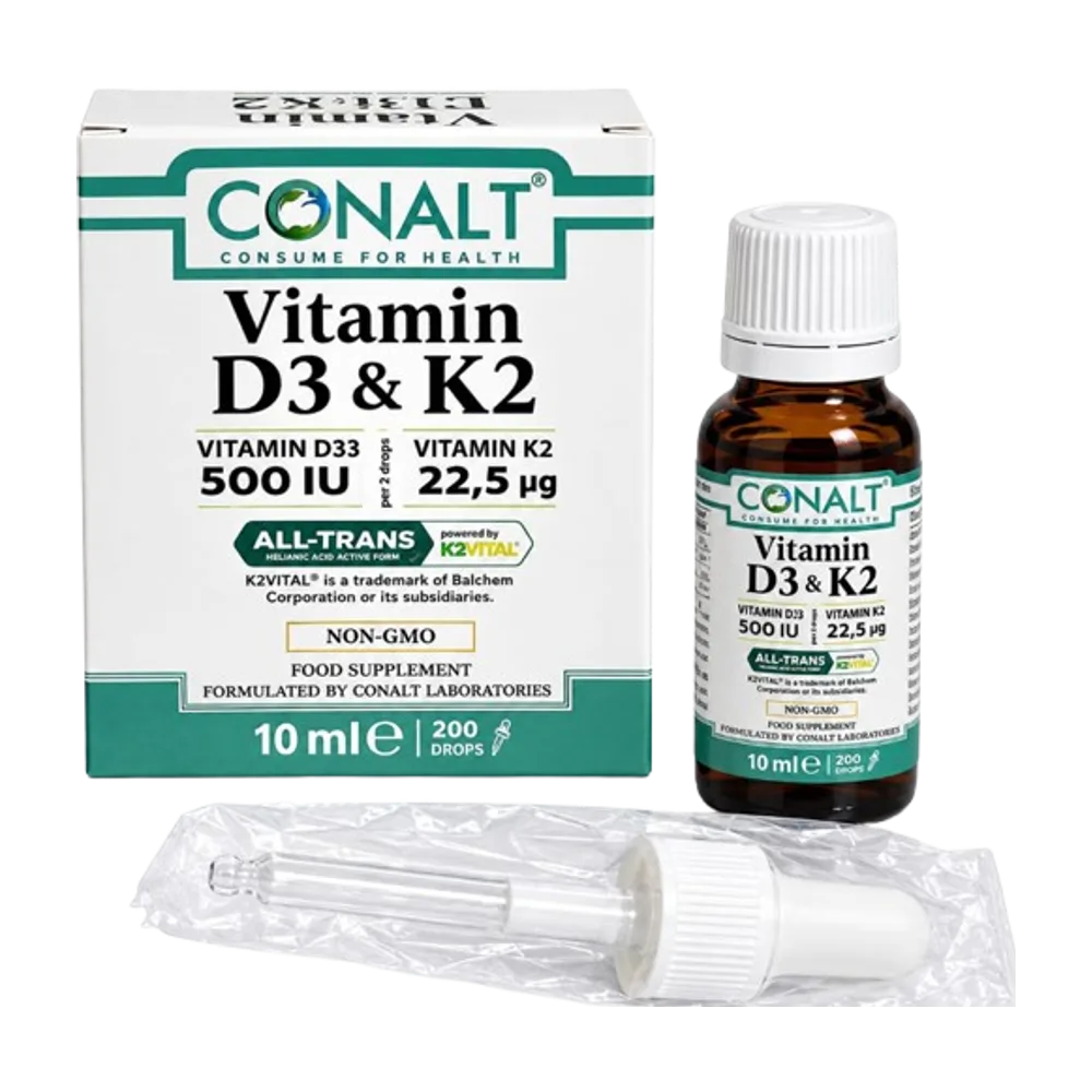 Vitamin D3 500iu + K2 22.5 mg drops 10 ml