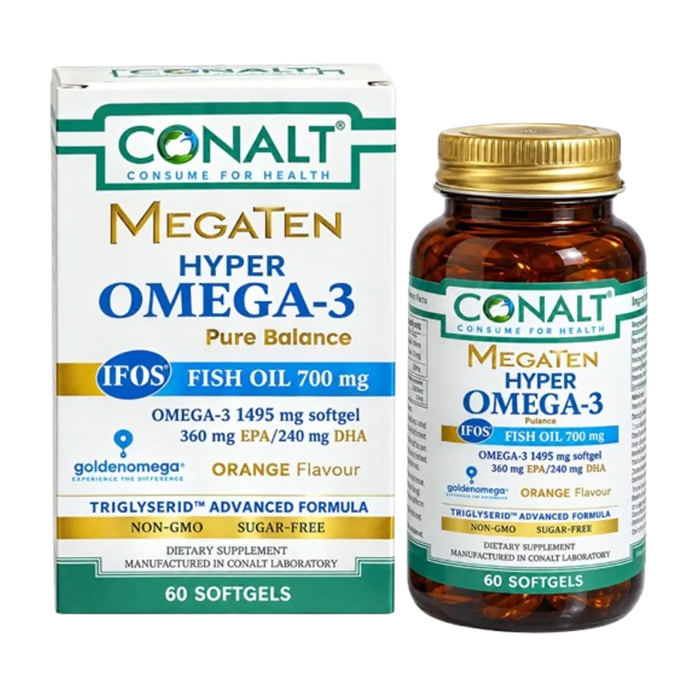 Megaten hyper omega-3 1495 mg+fish oil 700 mg 60softgels