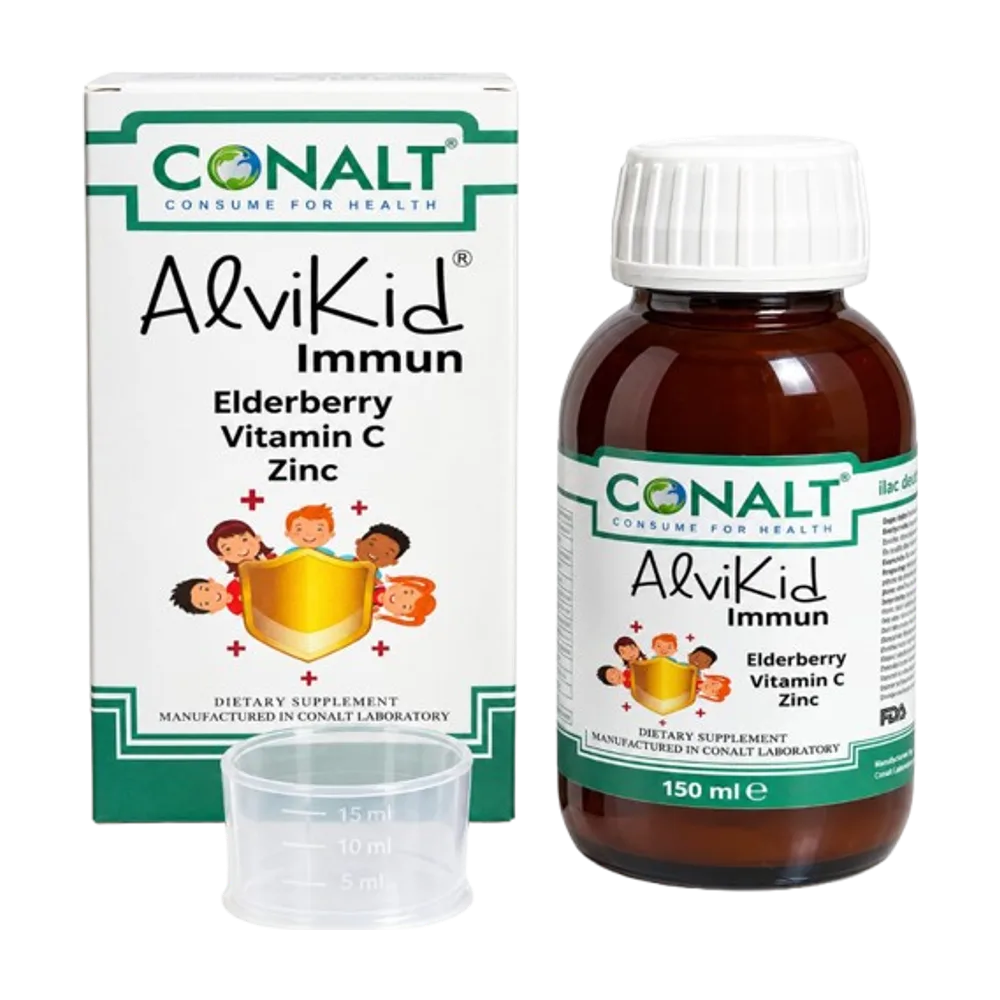 Alvikid immun elderberry vitamin c zinc 150 ml