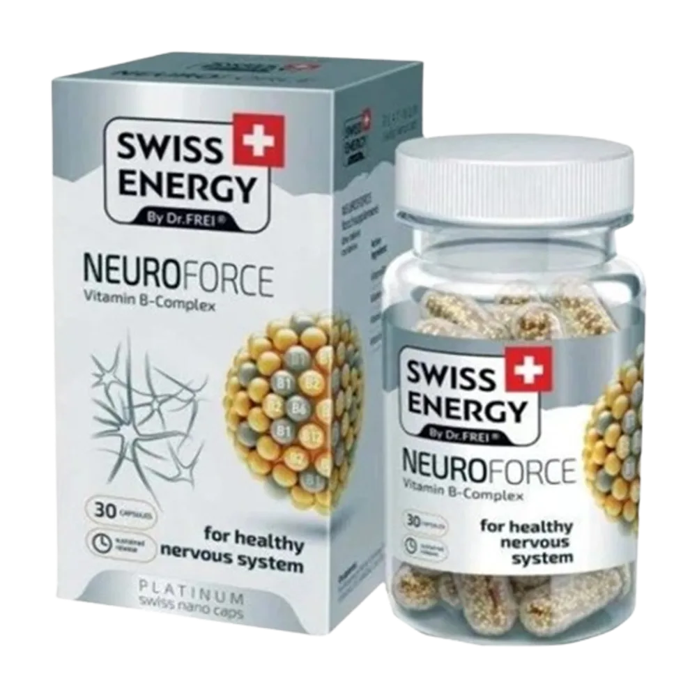 NEUROFORCE (Vitamin B-Complex + B1 + B2 + B3 + B5 + B6 + B7 + B9 + B12) For healthy nervous system A30