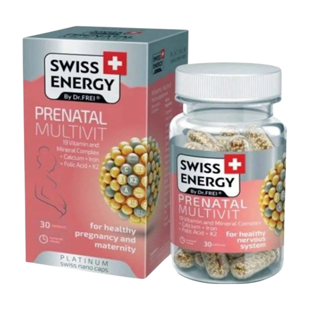 PRENATAL MULTIVIT (19 Vitamins and Minerals + Calcium + Iron + Folic Acid + K2) For healthy pregnancy and maternity A30