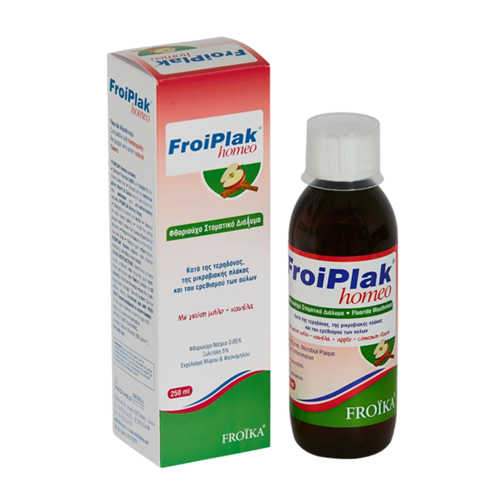 Froiplak Homeo Fluoride Mouthrinse Apple-Cinnamon flavor 250 ml