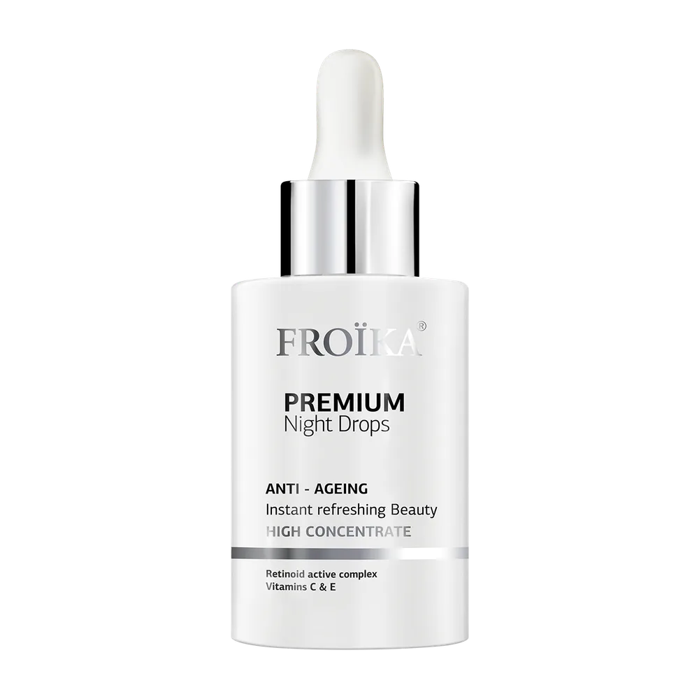 Premium night drops retinoid vitamin C+E 30 ml