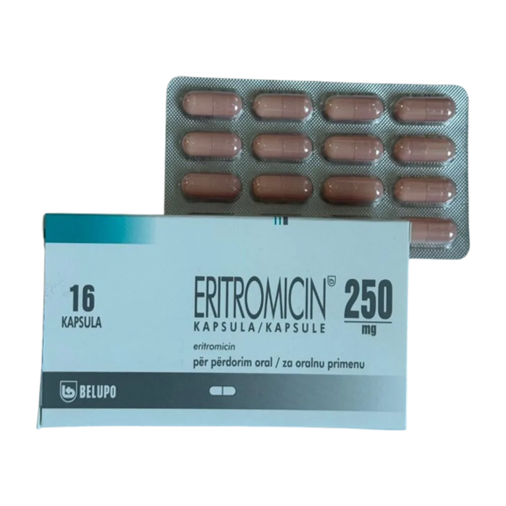 Eritromicin 250 mg 16 kapsula