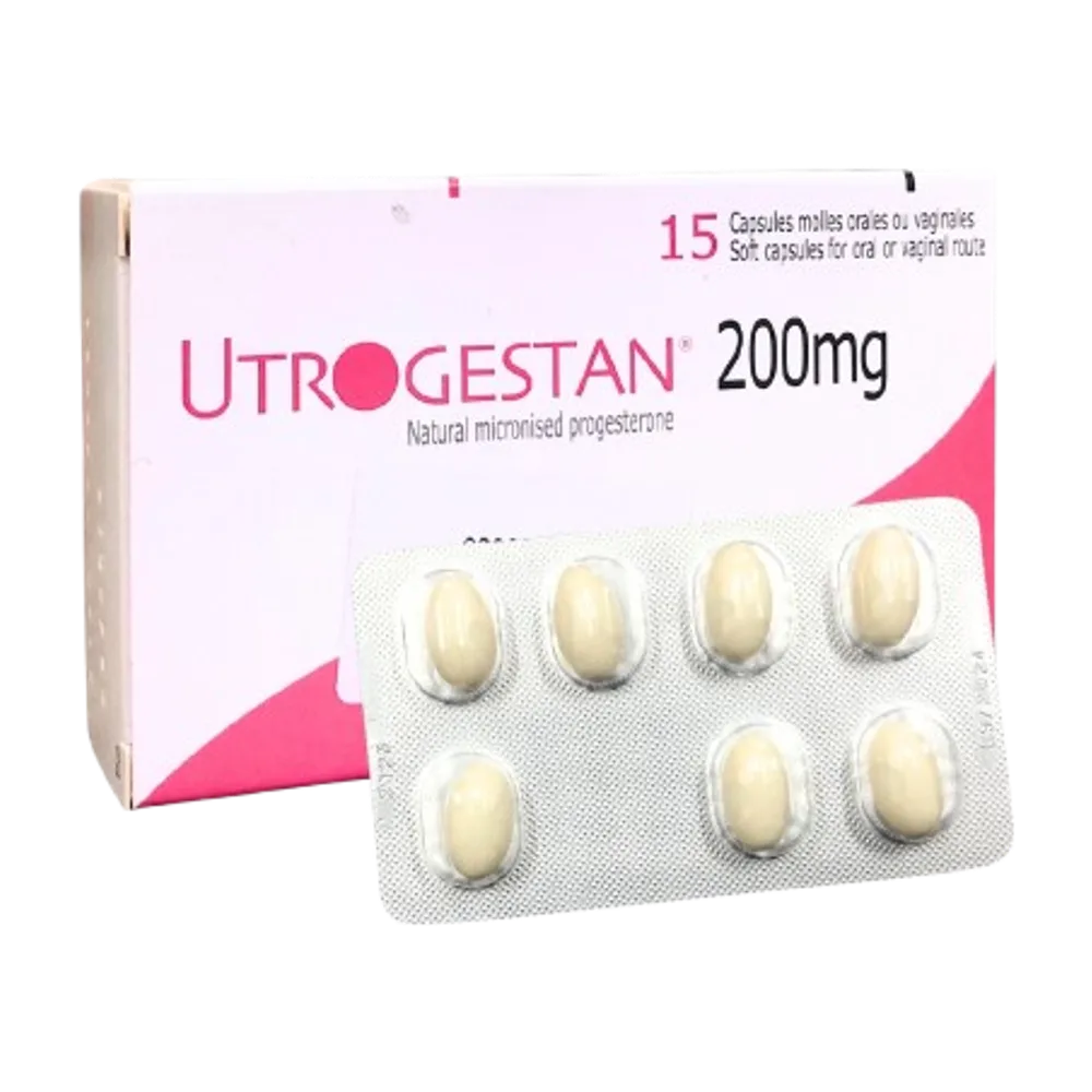 Utrogestan caps ( Progesterone ) 200 mg X 15caps