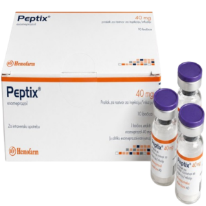 Peptix esomeprazole 40mg X A10 amp (5293)