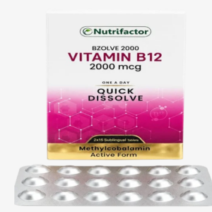 Bzolve 2000 vitamin b12 2000mcg 30tablets (5324)