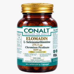 Elomadin l-selenomethionine 275.5mg chromium picolinate 1609mg 60capsules (5654)
